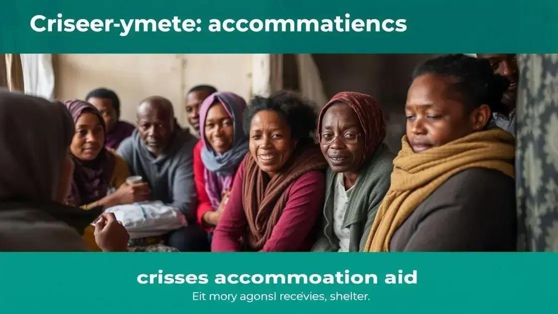 Who benefits from crisis accommodation aid?