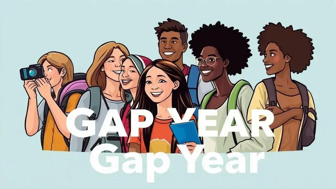 Different options for gap year activities