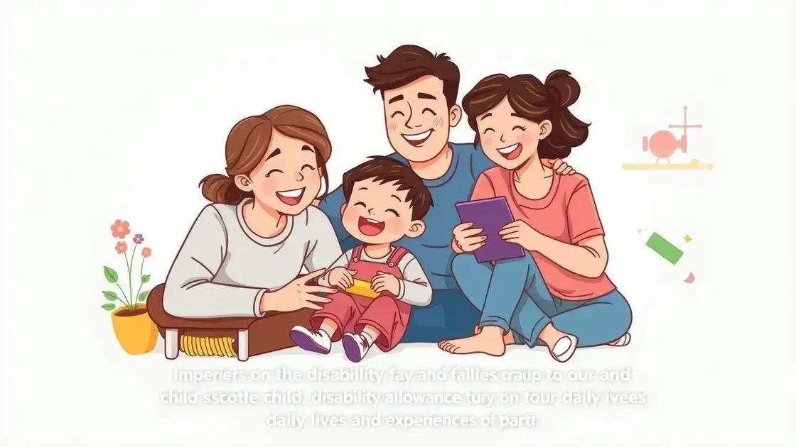Benefits of the child disability allowance